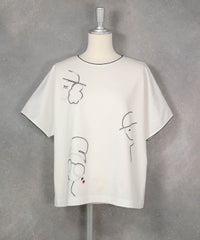 スパンコール刺繍UV冷感プルオーバー（ホワイト）前