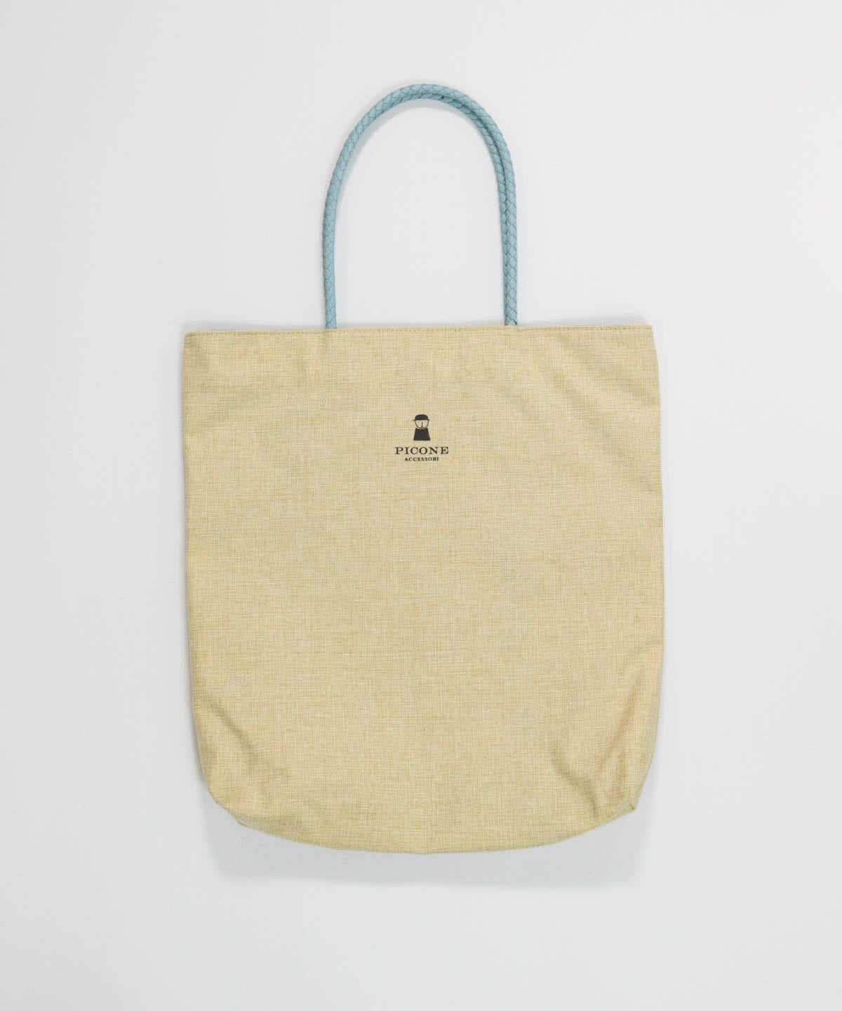 ペーパー風イラストトートバッグ(ブルー)後ろ