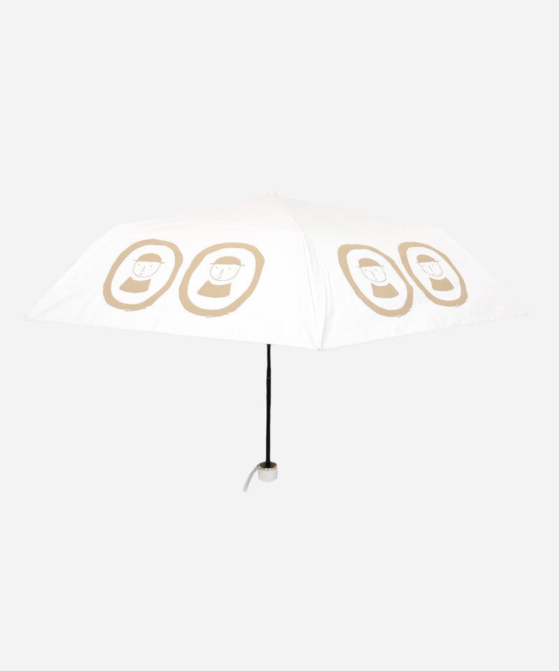 晴雨兼用折り畳み傘-circle-(ホワイト)