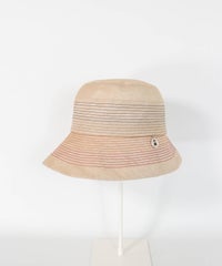 コットン100％カラーステッチハット(ベージュ)