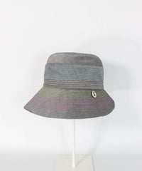 コットン100％カラーステッチハット(グレー)