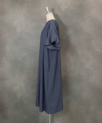 シャンブレーワンピース(ブルー)横