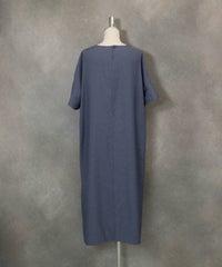 シャンブレーワンピース(ブルー)後ろ