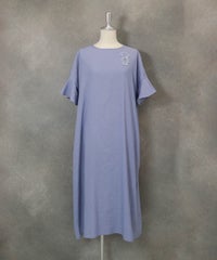 シャンブレーワンピース(ライトブルー)前