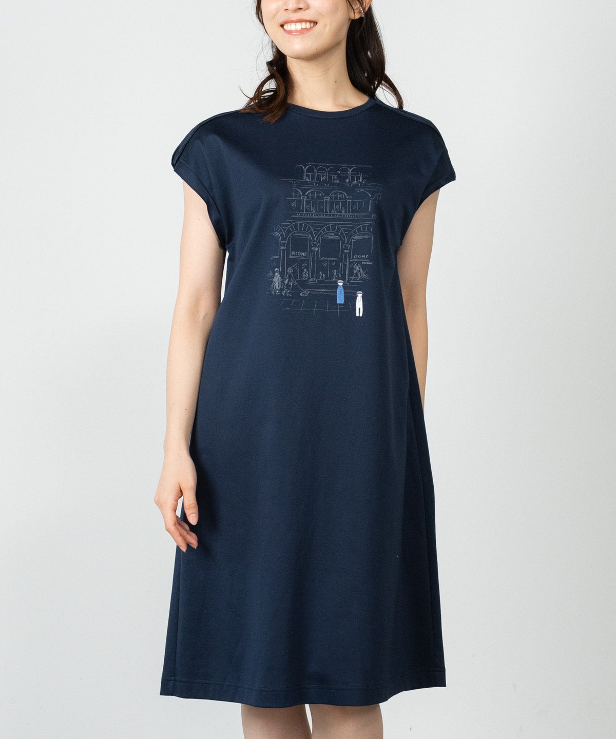 モデル着用画像(ネイビー)