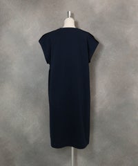 コットン100％UV冷感イラストワンピース(ネイビー)後ろ