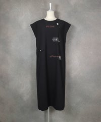 コットン混フレンチワンピース(ブラック)前