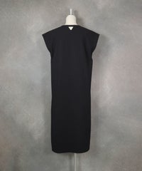 コットン混フレンチワンピース(ブラック)後ろ