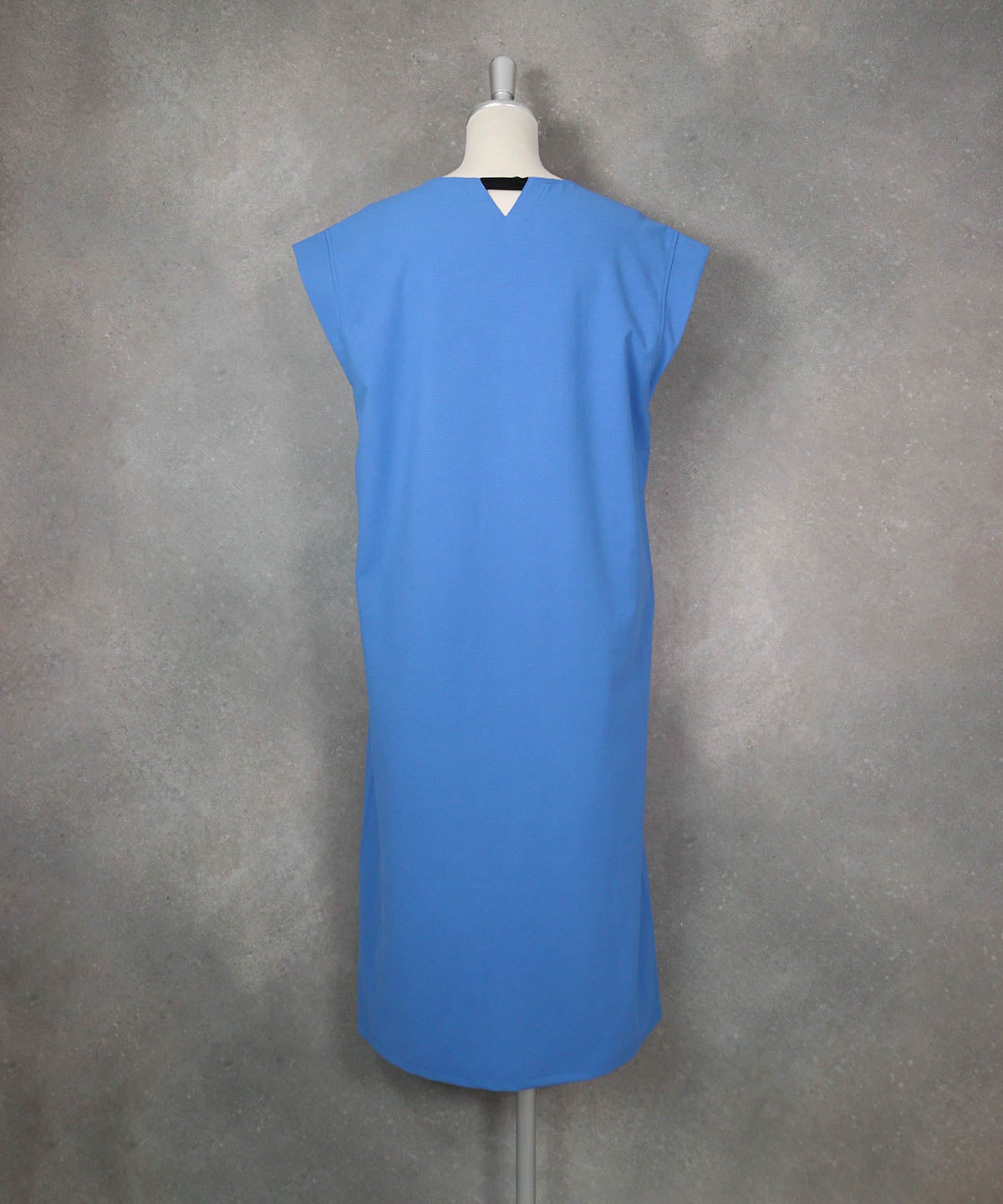 コットン混フレンチワンピース(ブルー)後ろ