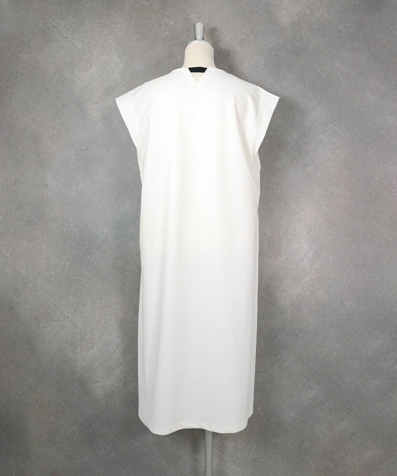 コットン混フレンチワンピース(ホワイト)後ろ