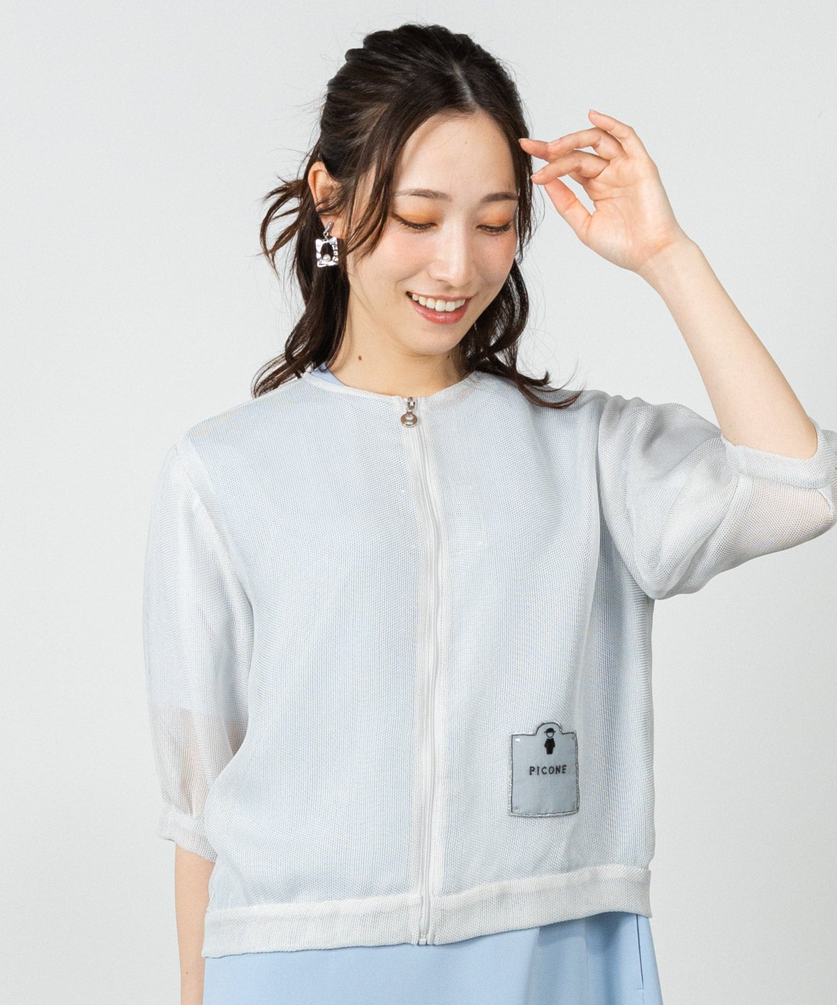 極美品 ピッコーネ ニットジャケット ロゴビジュー　カーディガン タートルネック ピッコーネクラブ カーデ - 30代・40代・50代・60代からのゴルフウェア