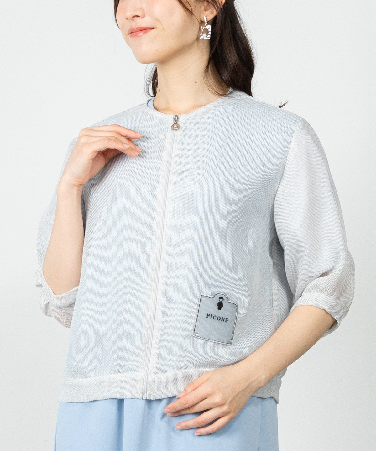 メッシュ6分袖ブルゾン|スタジオピッコーネ - ゴルフウェアや婦人服通販