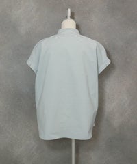 コットン100％カットワークブラウス(ライトグリーン)後ろ