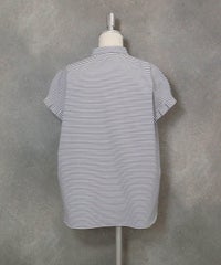 コットン100％カットワークブラウス(ネイビー)後ろ