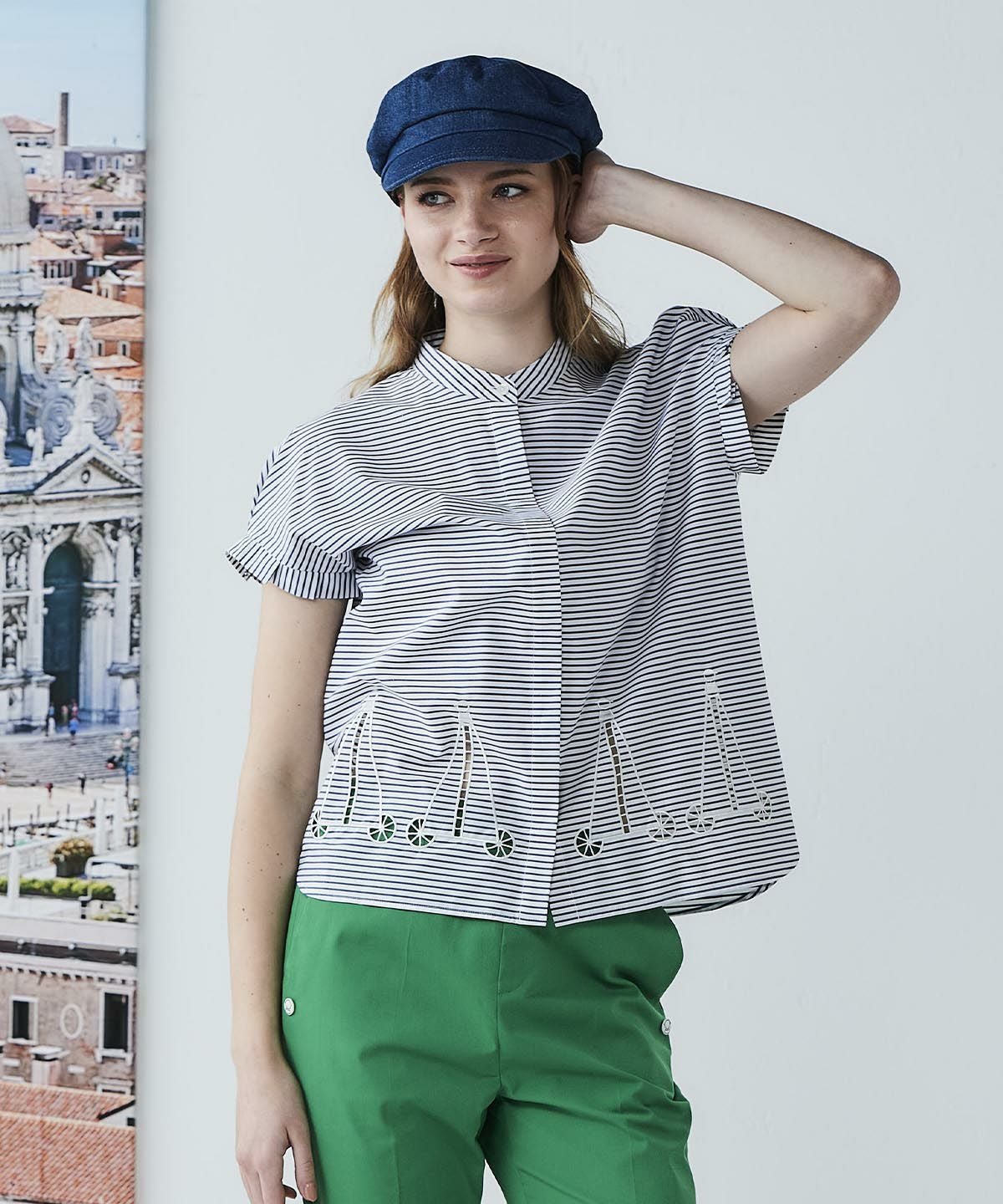 モデル着用画像(ネイビー)