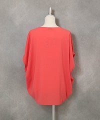 冷感速乾ドルマンタックプルオーバー(オレンジ)後ろ