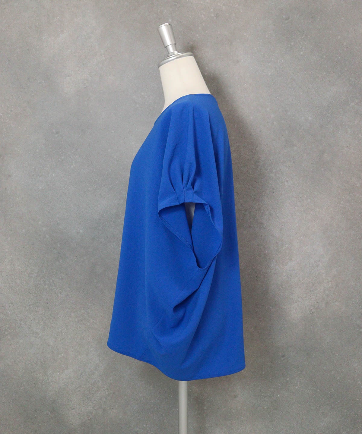 冷感速乾ドルマンタックプルオーバー(ブルー)横