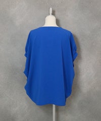 冷感速乾ドルマンタックプルオーバー(ブルー)後ろ