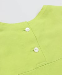 首元後ろボタン(ライトグリーン)