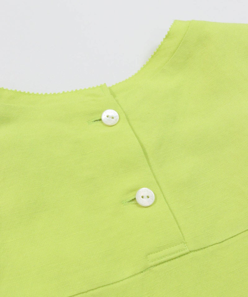 首元後ろボタン(ライトグリーン)