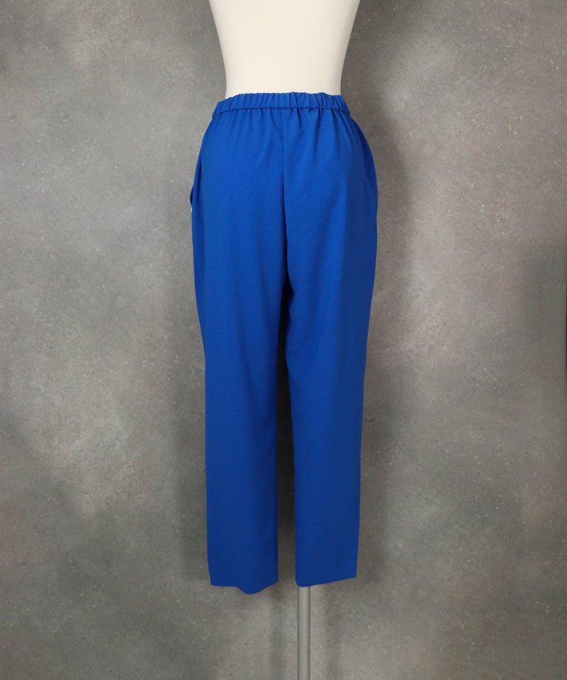 冷感速乾フロントタックパンツ(ブルー)後ろ