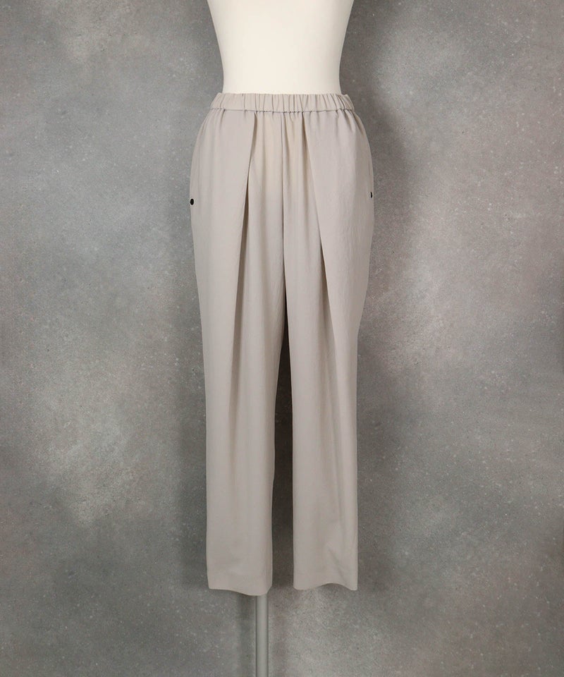 冷感速乾フロントタックパンツ(ライトグレー)前