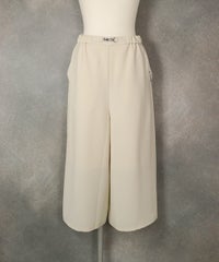 ピコベルト七分丈ワイドパンツ(ベージュ)前