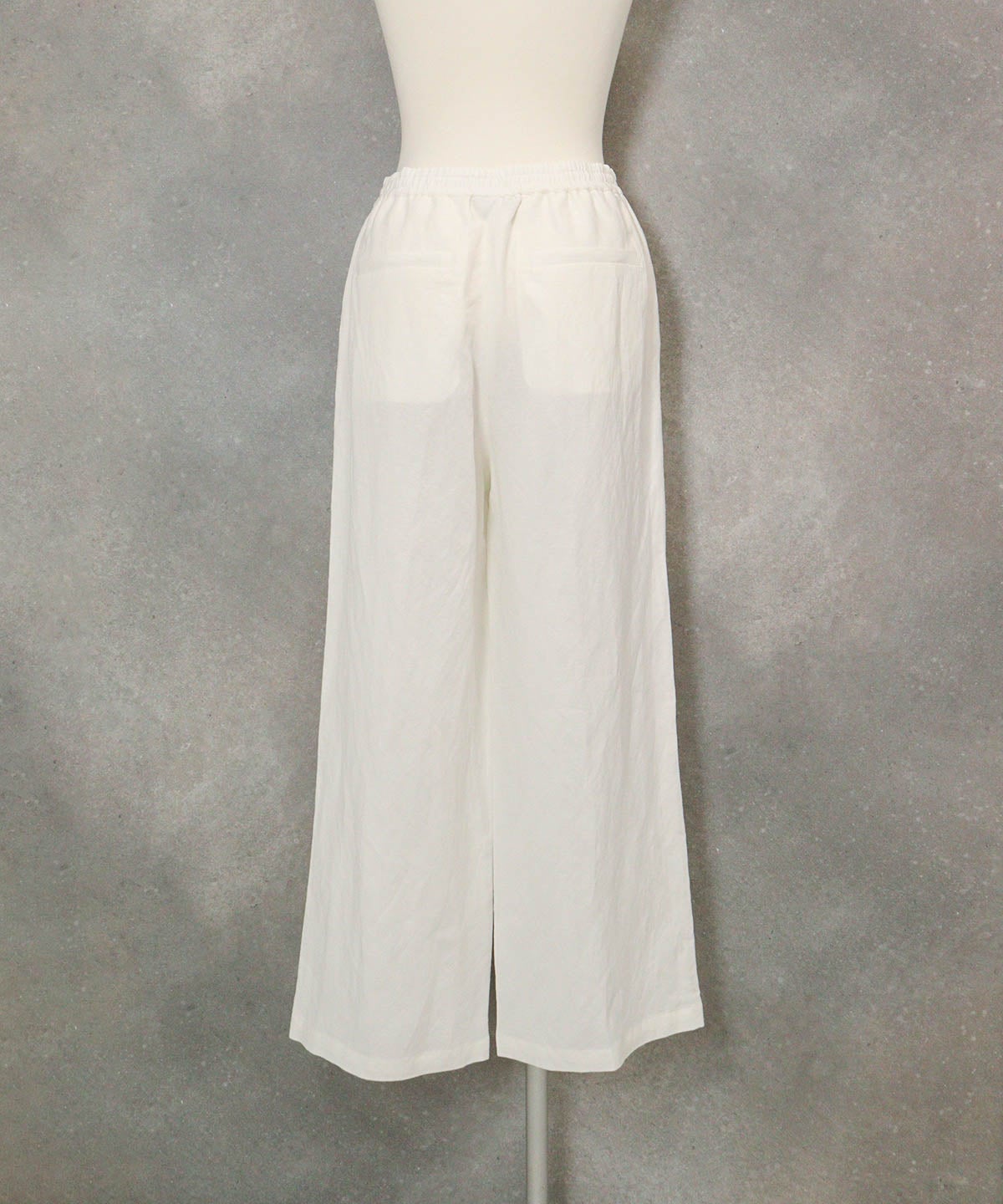 麻混ワイドパンツ(ホワイト)後ろ