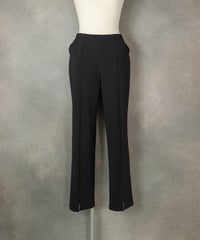 UV冷感裾スリットパンツ(ブラック)前