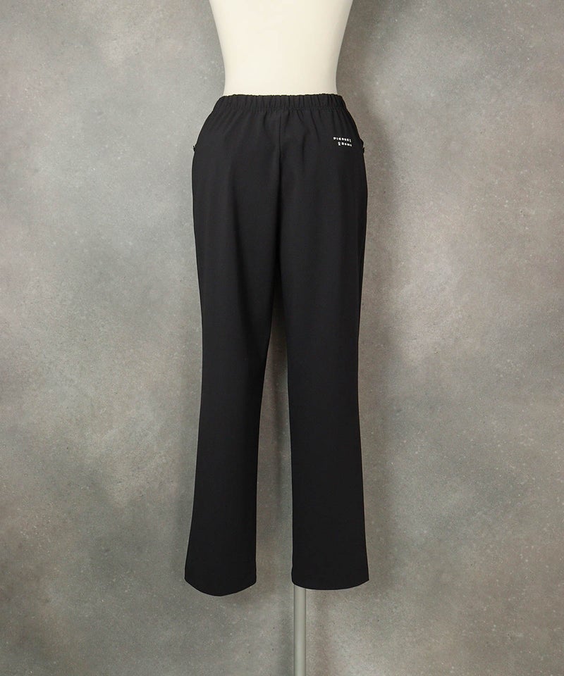 UV冷感裾スリットパンツ(ブラック)後ろ