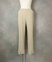 UV冷感裾スリットパンツ(ベージュ)前