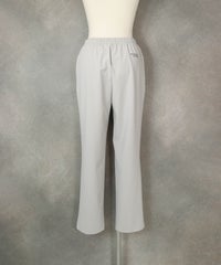 UV冷感裾スリットパンツ(ライトグレー)後ろ