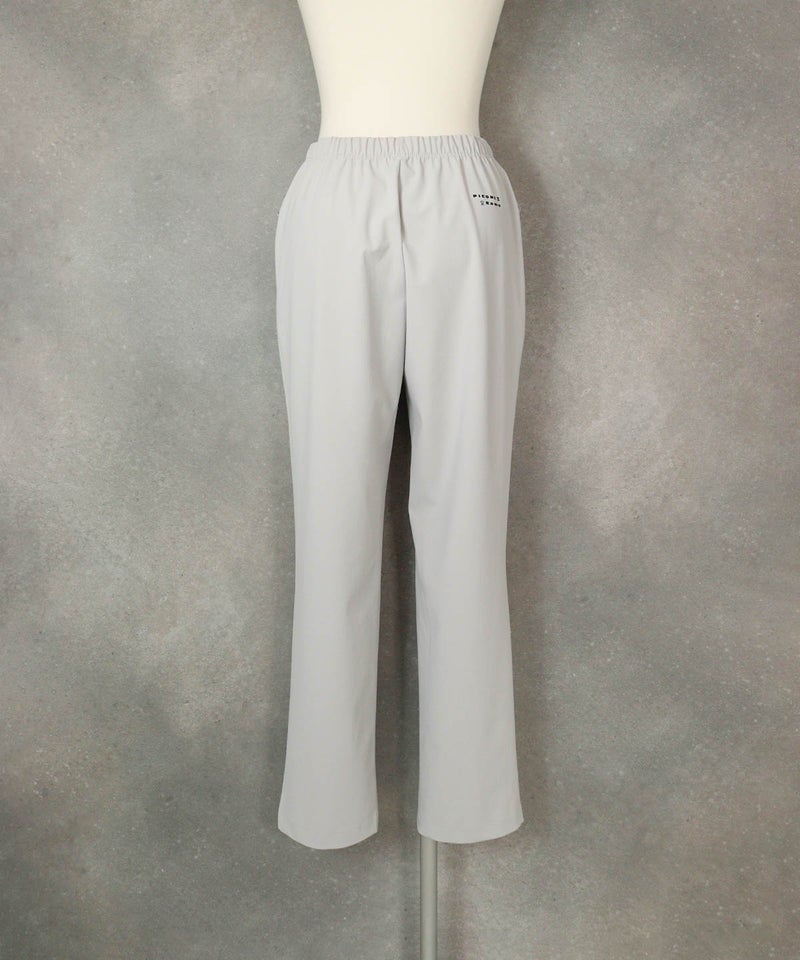 UV冷感裾スリットパンツ(ライトグレー)後ろ