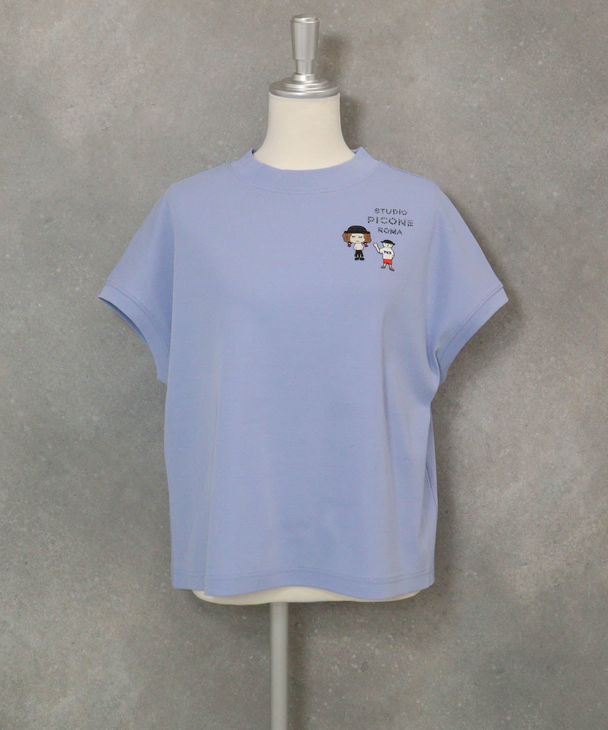 コットン100％フレンチプルオーバー(ライトブルー)前