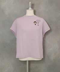 コットン100％フレンチプルオーバー(ライトパープル)前