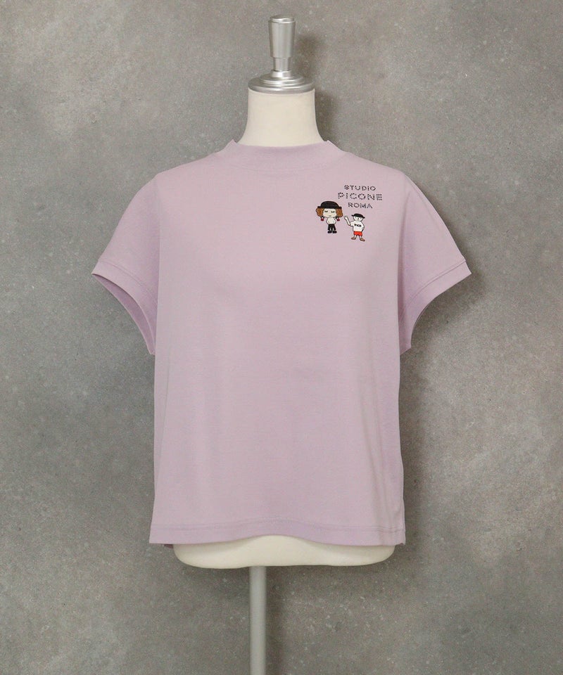 コットン100％フレンチプルオーバー(ライトパープル)前