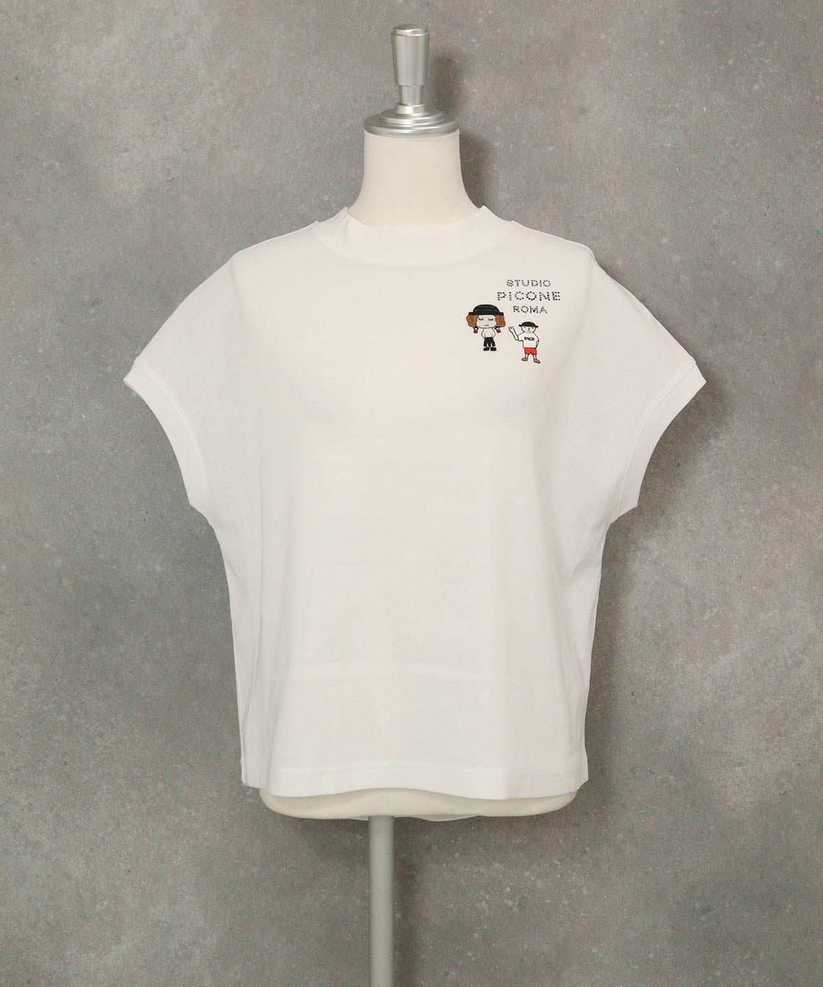 コットン100％フレンチプルオーバー(ホワイト)前