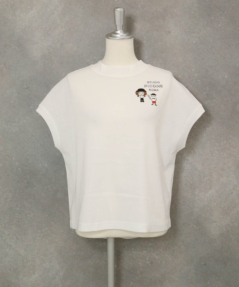 コットン100％フレンチプルオーバー(ホワイト)前