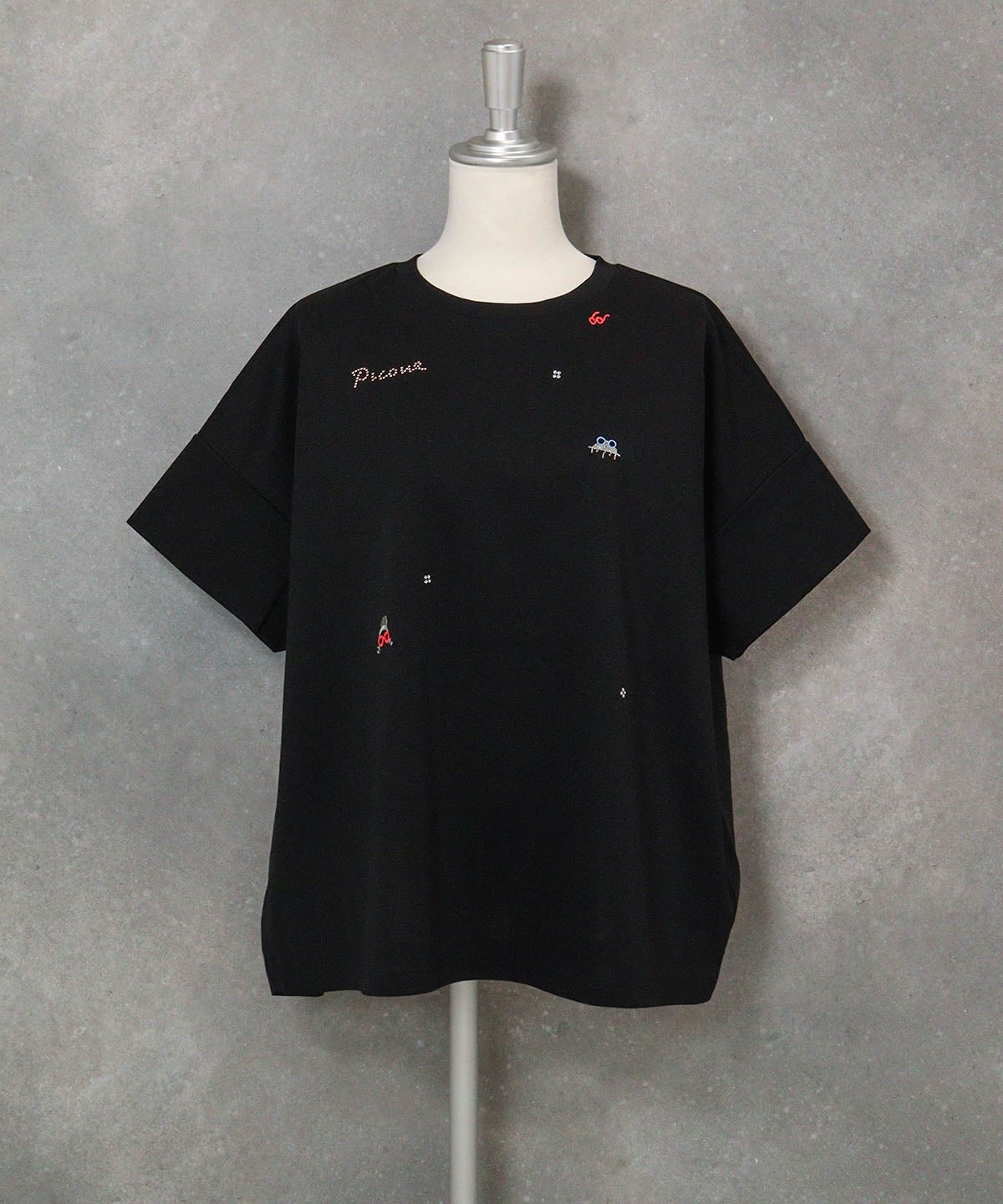 コットン100％前後切替プルオーバー(ブラック)前