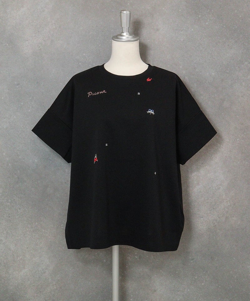 コットン100％前後切替プルオーバー(ブラック)前