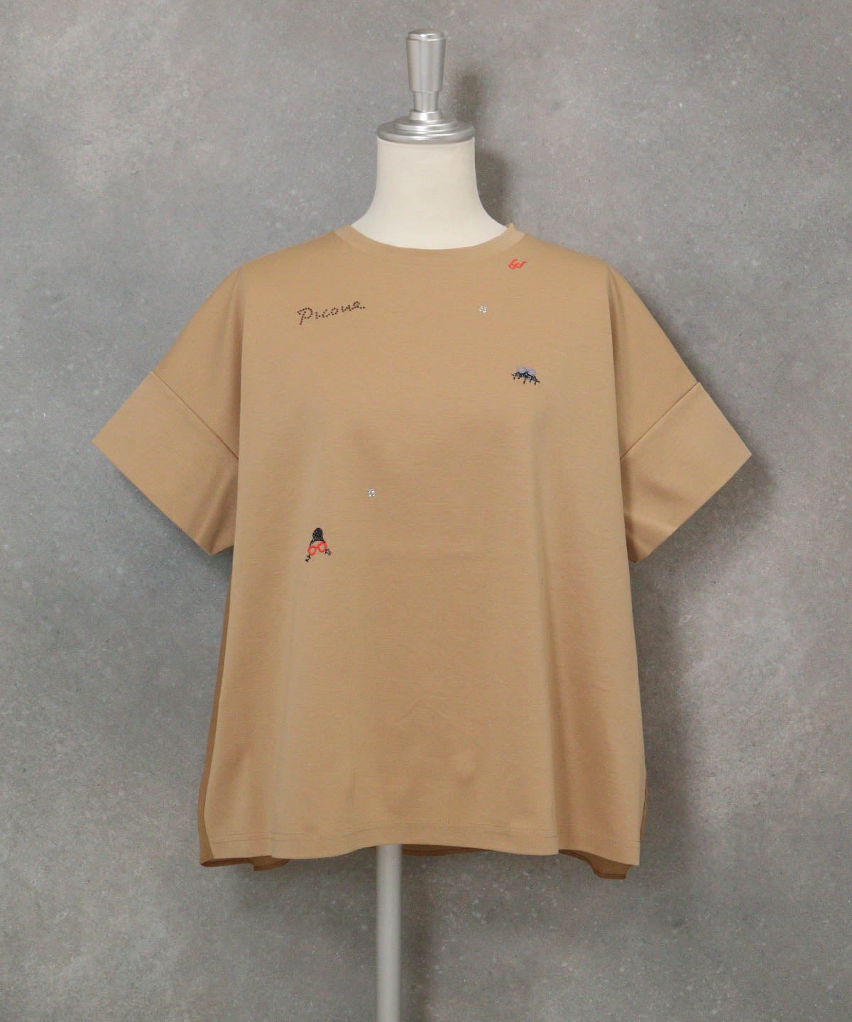 コットン100％前後切替プルオーバー(ベージュ)前