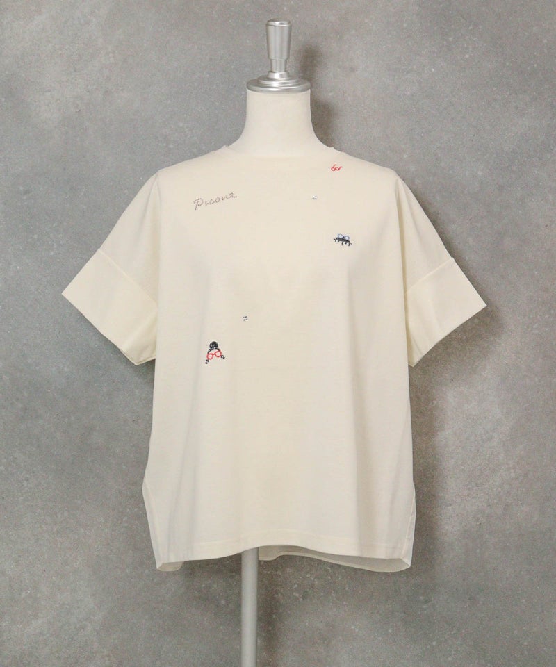 コットン100％前後切替プルオーバー(ホワイト)前