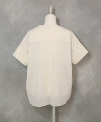 コットン100％前後切替プルオーバー(ホワイト)後ろ