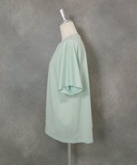 コットン混ビーズワッペンプルオーバー(ライトグリーン)横