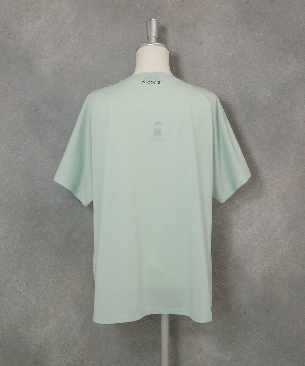 コットン混ビーズワッペンプルオーバー(ライトグリーン)後ろ