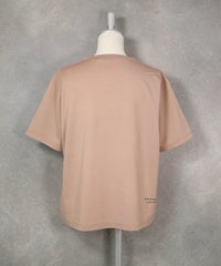 チュール刺繍冷感プルオーバー(キャメル)後ろ