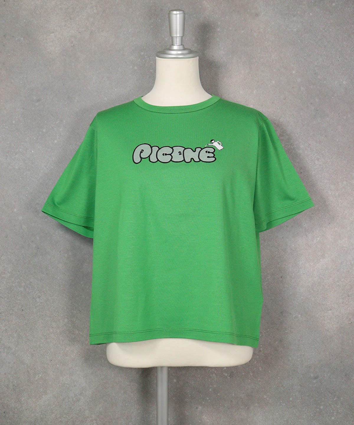 チュール刺繍冷感プルオーバー(グリーン)前