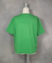 チュール刺繍冷感プルオーバー(グリーン)後ろ