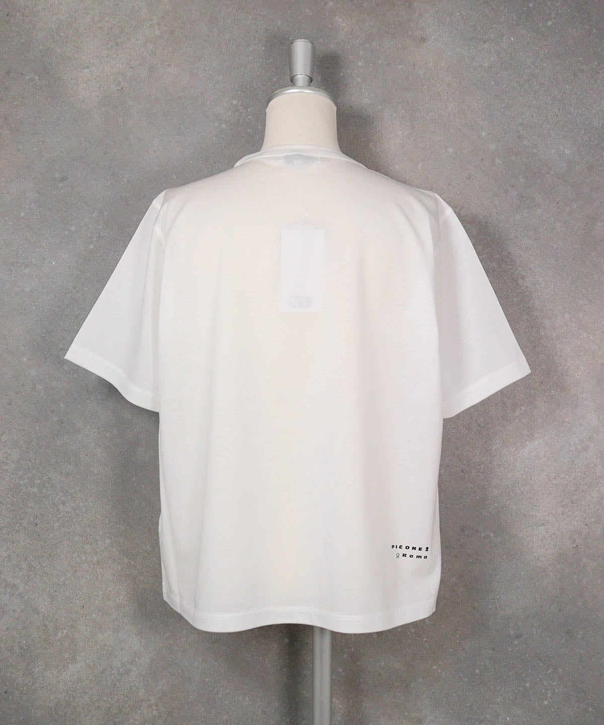 チュール刺繍冷感プルオーバー(ホワイト)後ろ