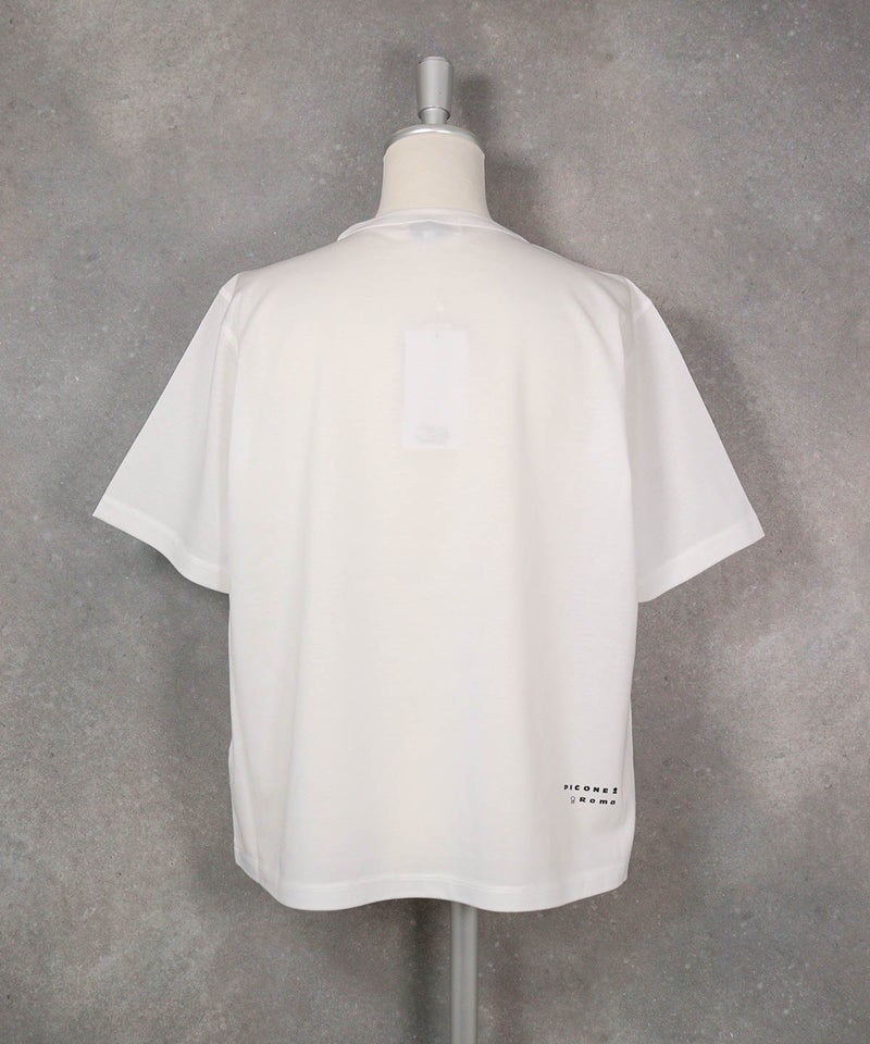 チュール刺繍冷感プルオーバー(ホワイト)後ろ